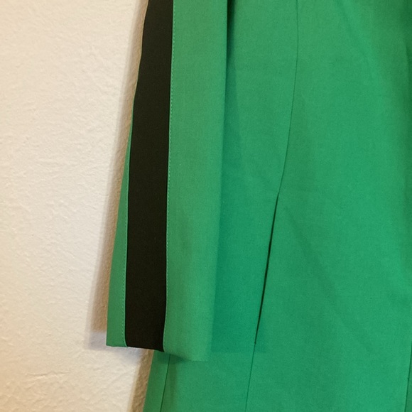 Carlisle Womens Size 6 Green Hidden Button Colorblocking Mod Artist Car Coat - Picture 2 of 12